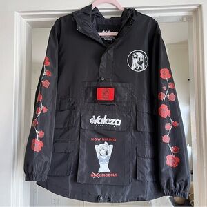 Anime streetwear Valeza rose sleeve nude model light jacket